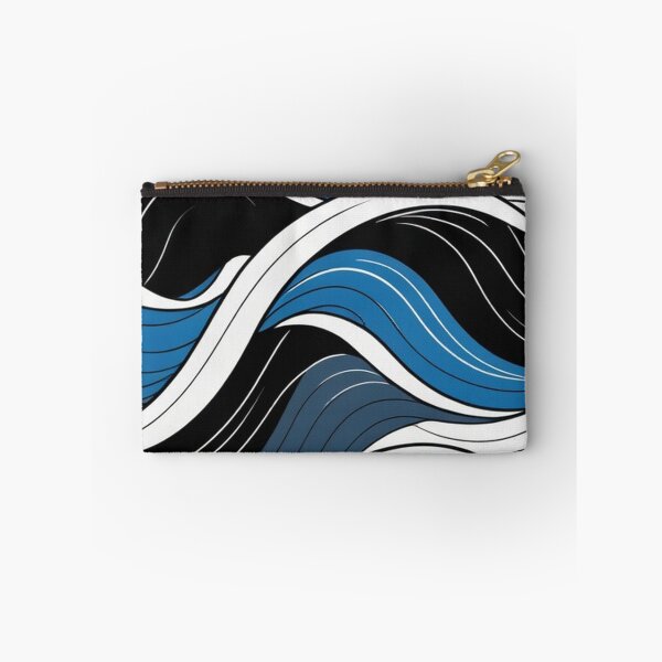 Item preview, wave pattern 46 designed and sold by blackwhiteblue.
