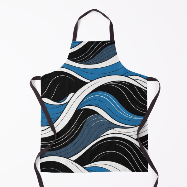 Item preview, wave pattern 46 designed and sold by blackwhiteblue.