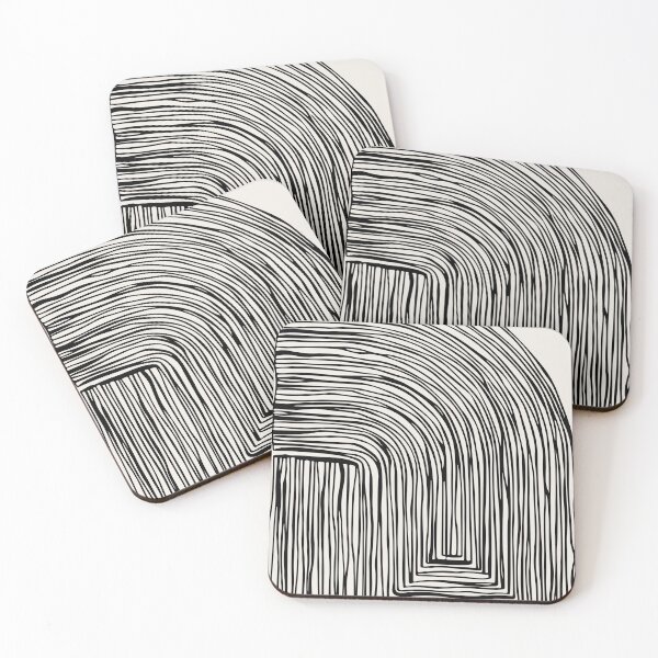Item preview, Black and White Abstract Line Art Print designed and sold by OpalEllery.