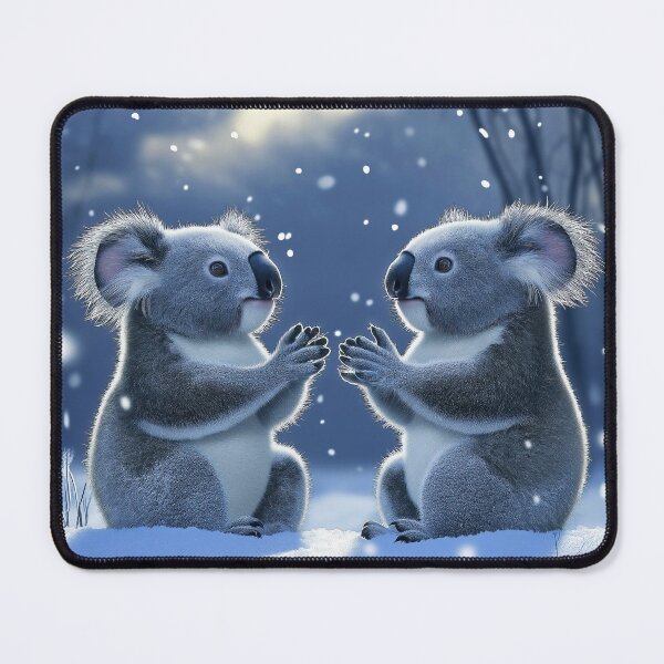 Item preview, Two koalas playing with each other in snow - Wildlife photo designed and sold by TheArtistOf2022.