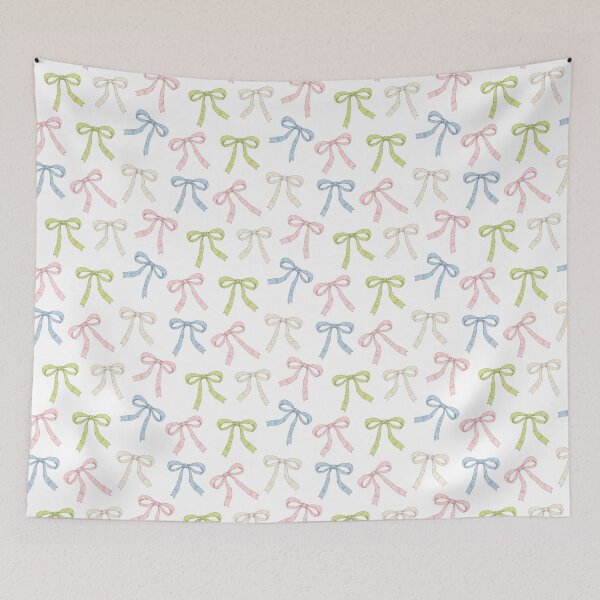 Item preview, Pastel Ribbon Bow Watercolor Pattern designed and sold by Magnolia Valley Art.