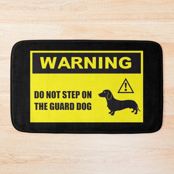 Item preview, Dachshund Guard Dog Warning designed and sold by FreshArtFusion.