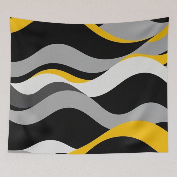 Item preview, wave pattern 47 designed and sold by blackwhiteblue.