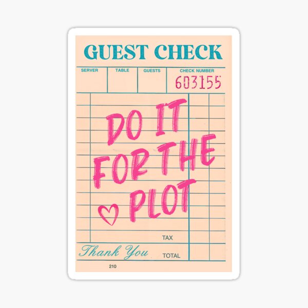 Item preview, Guest Check Do It For The Plot Teal Hot Pink and Orange designed and sold by AestheticAnnette.
