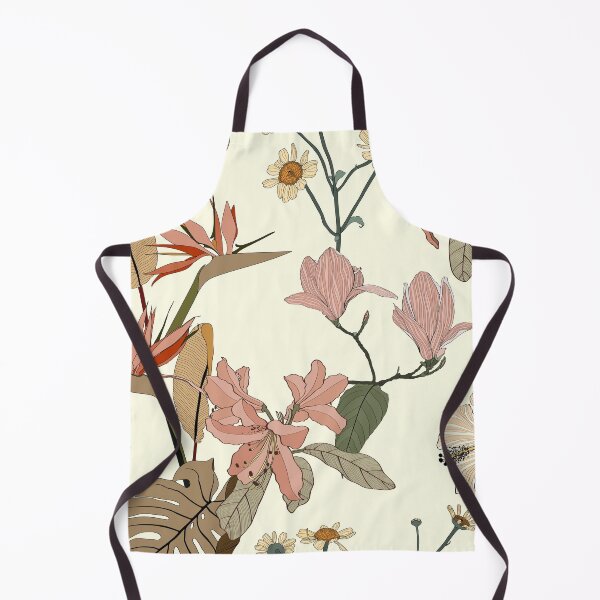 Item preview, Vintage colors seamless tropical pattern with colorful garden flowers and magnolia on white background. designed and sold by MatyKotiv.