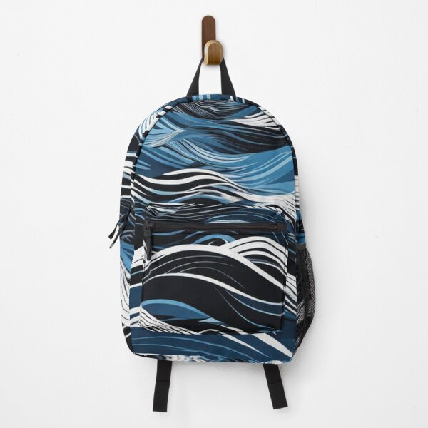 Item preview, wave pattern 49 designed and sold by blackwhiteblue.