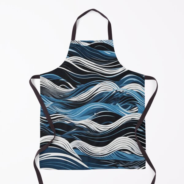 Item preview, wave pattern 49 designed and sold by blackwhiteblue.