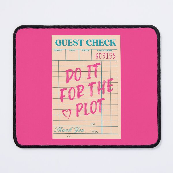 Item preview, Guest Check Do It For The Plot Teal Hot Pink and Orange designed and sold by AestheticAnnette.
