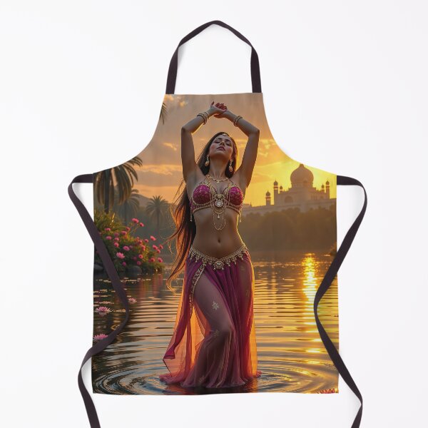 Item preview, Exotic Belly Dancer in Golden Hour with Floating Lotus designed and sold by RK - Shop.