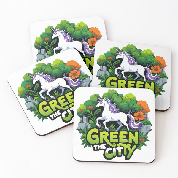 Item preview, Green the City Unicorn designed and sold by zoughlal.