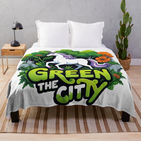 Item preview, Green the City Unicorn designed and sold by zoughlal.