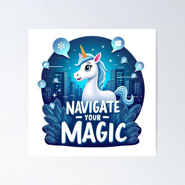 Item preview, Navigate Your Magic Unicorn designed and sold by zoughlal.