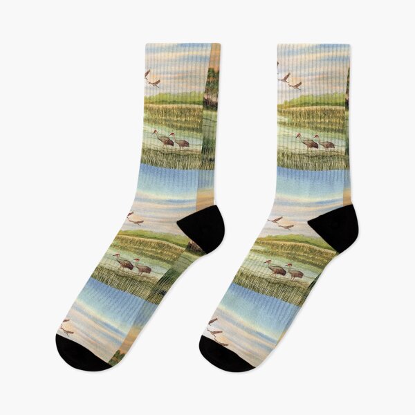 Item preview, Sandhill Cranes Over Wetlands designed and sold by William Holkham.