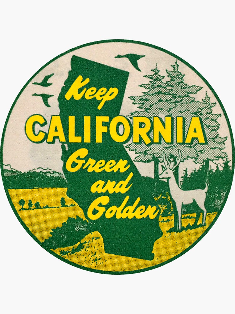 Keep California Green and Golden Vintage by hilda74