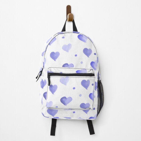 Item preview, Hearts and Dots Blue Watercolor Pattern designed and sold by ValeriesGallery.