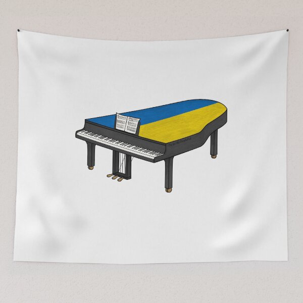 Item preview, Grand Piano Ukrainian Flag Pianist Musician designed and sold by doodlerob.