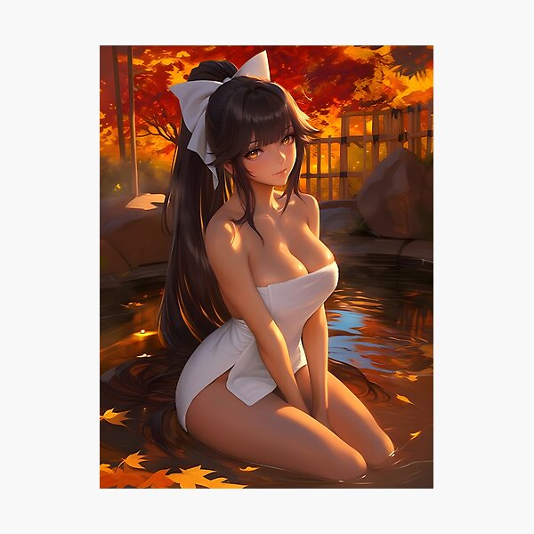 Vista previa del artículo con la obra «Fuente termal Takao», diseñado y vendido por Waifu Dreamland.