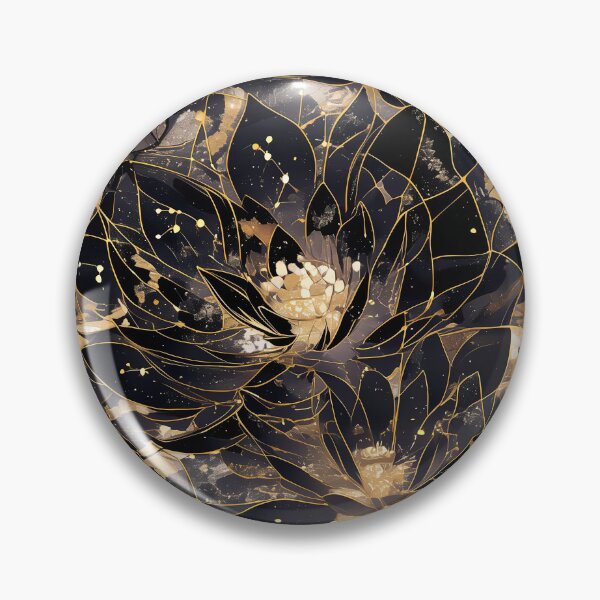 Artikelvorschau, Blüte des schwarzgoldenen Lotus entworfen und verkauft von CalyCollab.