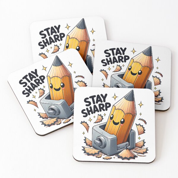 Item preview, Stay Sharp - Cute Kawaii Pencil with Sharpener designed and sold by Redblackman.