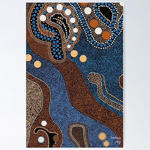 Aperçu de l'œuvre Art aborigène #001 Cadre 01 créée et vendue par Dan French.