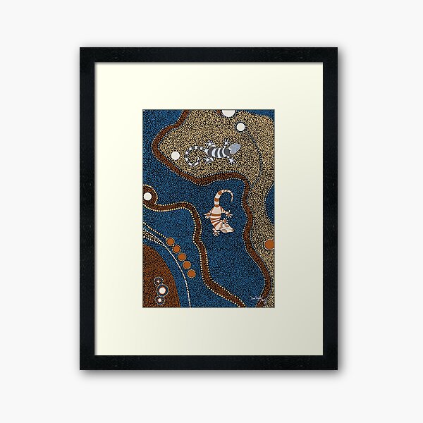 Aperçu de l'œuvre Art aborigène #001 Cadre 02 créée et vendue par Dan French.