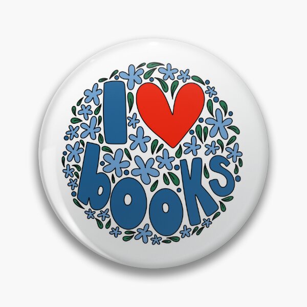 Item preview, I Heart Books Blue Floral designed and sold by GraceMakes03.