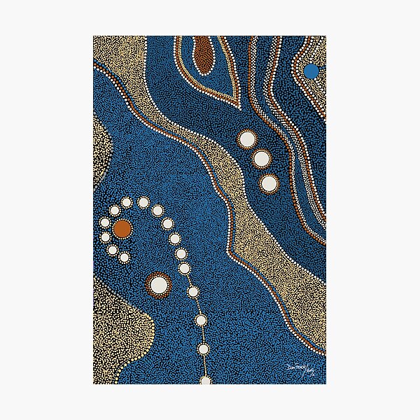 Aperçu de l'œuvre Art aborigène #001 Cadre 03 créée et vendue par Dan French.