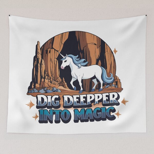 Item preview, Dig Deeper Into Magic Unicorn designed and sold by zoughlal.