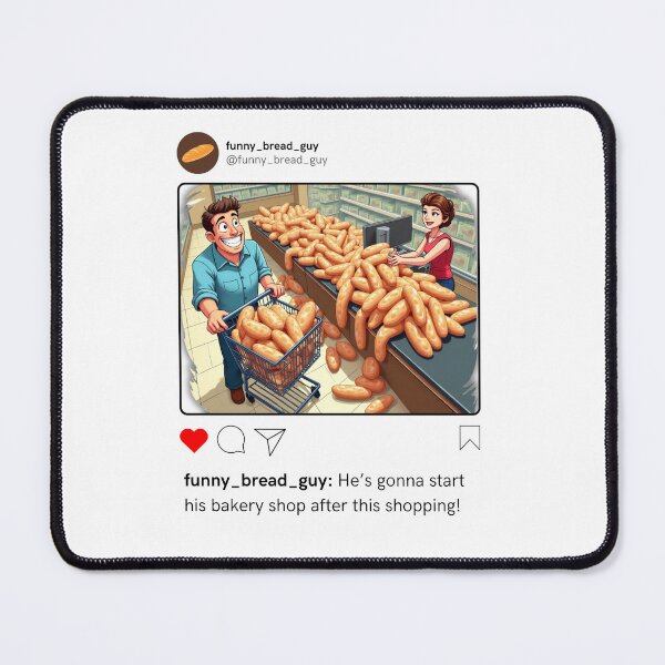 Item preview, Bread Hoarder at Checkout – Funny Supermarket Art designed and sold by ShopWithDreams.