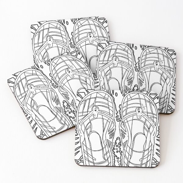 Item preview, Tropical Vibes Hawaiian Chappal Line Art black outline Coloring Page designed and sold by chuckletuckle.