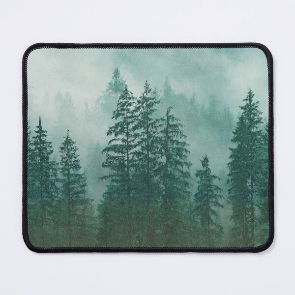 Item preview, Vintage Blue-Green Pinetrees Forest with Rising Mist designed and sold by CountyKent.