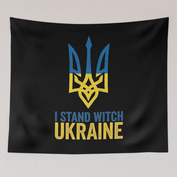 Item preview, Support Ukraine I Stand with Ukraine Tryzub Patriotic Design designed and sold by InklingIris.