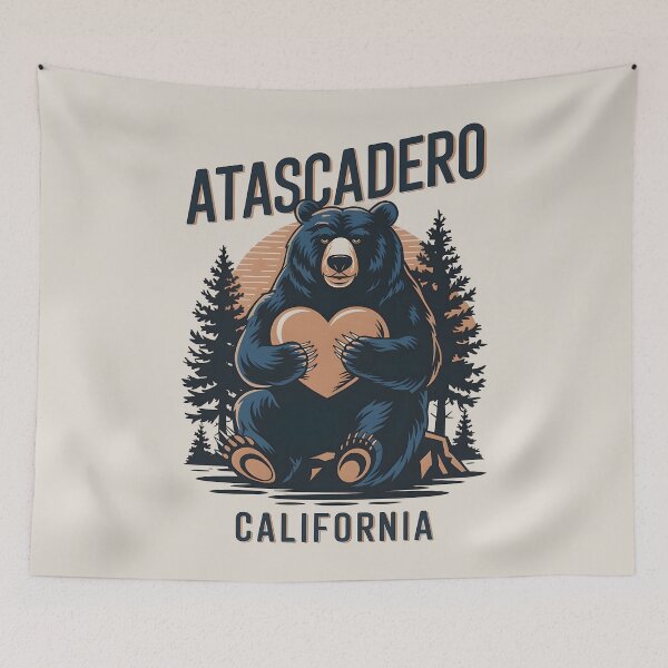 Item preview, Atascadero California Bear Nature Typography Art, Atascadero California designed and sold by MoMidoStore.