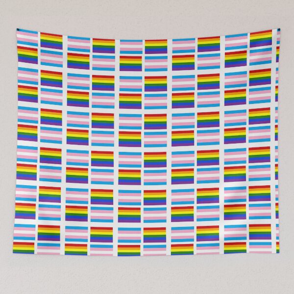 Item preview, Gay and Transgender Pride Flag Grid designed and sold by Saltsaidsweet.