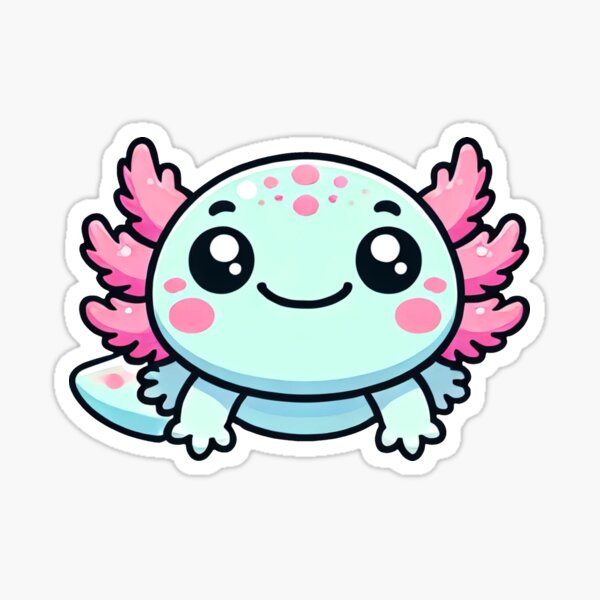 Item preview, Cute Kawaii Axolotl Smiling Adorable Pastel Design designed and sold by RetroPop23.