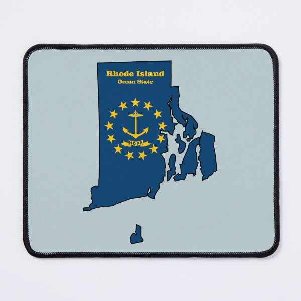 Item preview, Rhode Island map flag designed and sold by studioss76.