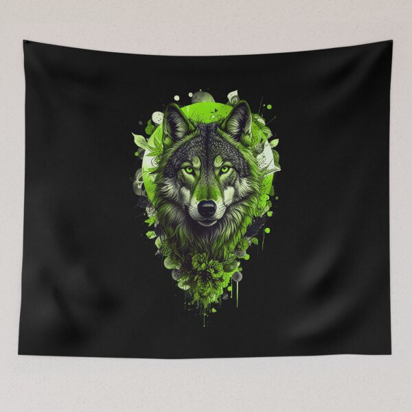 Item preview, Wolf Art - GREEN designed and sold by StefAnimal.