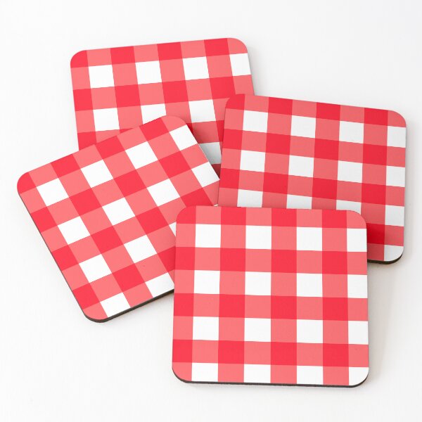 Item preview, Red and White Checkerboard Grid Squares designed and sold by OneThreeSix.