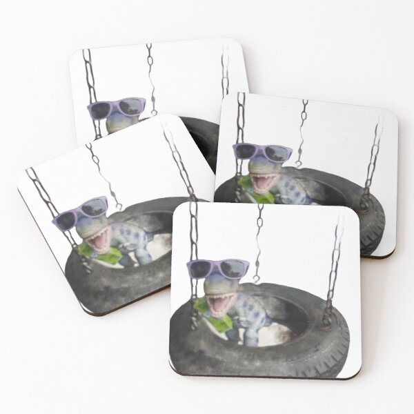 Item preview, Toy dinosaur in tire swing  designed and sold by Lauracolleen3.