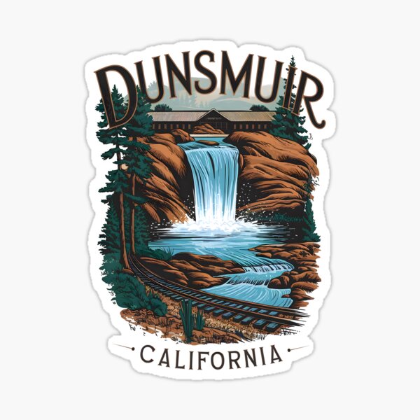 Item preview, Unique Dunsmuir, California Scenic – Waterfalls, Forests & Vintage Railroad Art designed and sold by MoMidoStore.