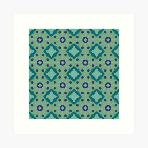Item preview, Teal Harmony Geometric Pattern designed and sold by Klock & Bloom.