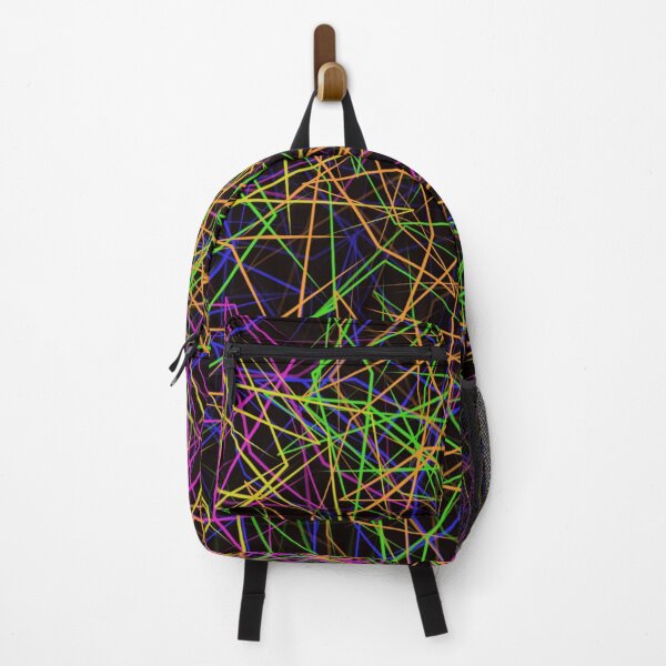 Item preview, Abstract colorful lines on black  designed and sold by Cinzia Sevignani.