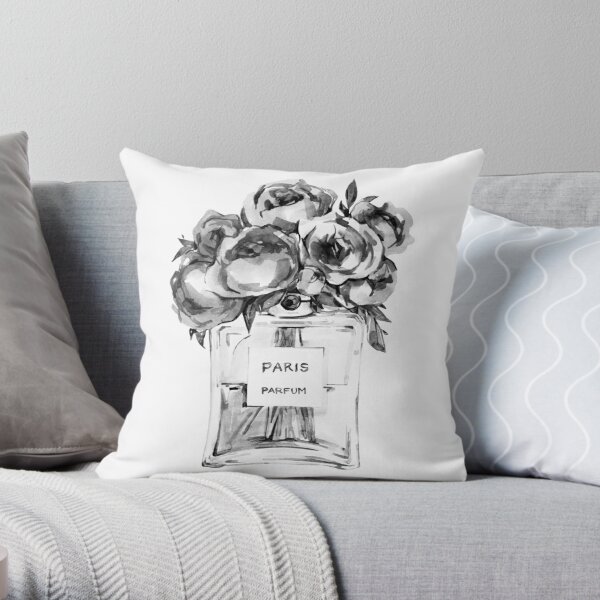 New Books Grey Blush With Box Of Roses Throw Pillow By Amanda