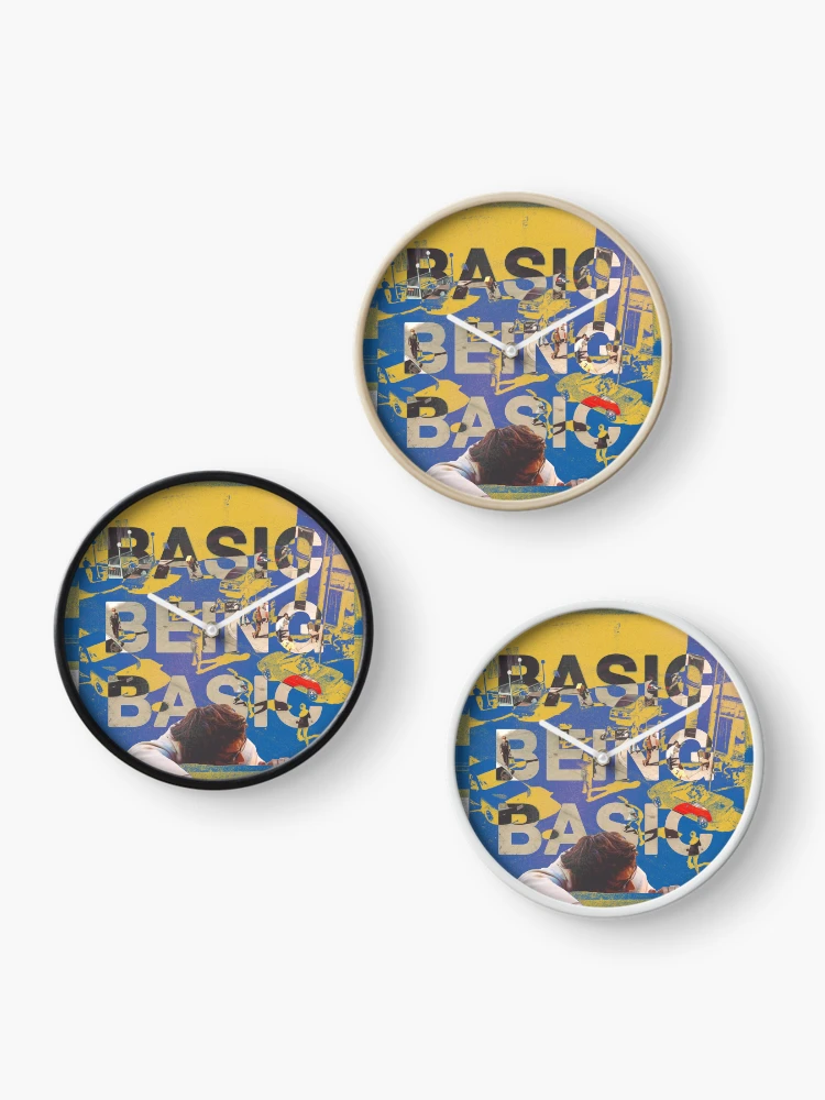 Thumbnail 3 of 4, Clock, Basic being basic by Djo Inverted designed and sold by gutsycrux.