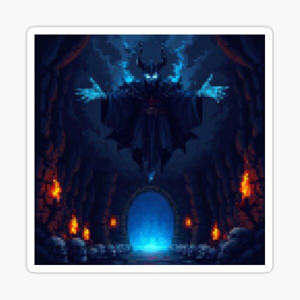 Aperçu de l'œuvre Pixel RPG - Roi Liche créée et vendue par Pixels & Popcorn.
