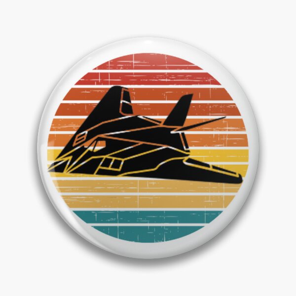 Item preview, F-117 Nighthawk Retro setting sun designed and sold by BarracksWear.