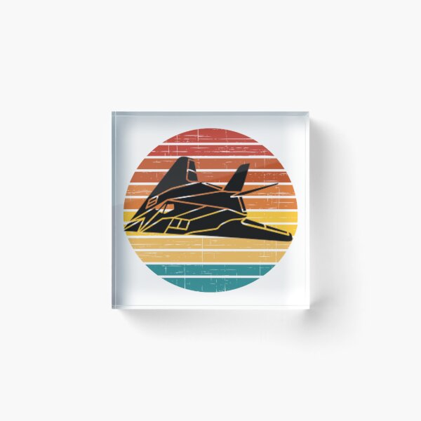 Item preview, F-117 Nighthawk Retro setting sun designed and sold by BarracksWear.