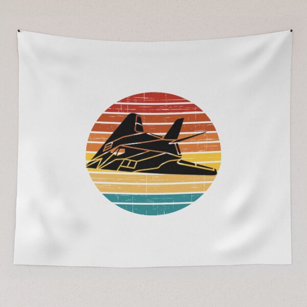 Item preview, F-117 Nighthawk Retro setting sun designed and sold by BarracksWear.