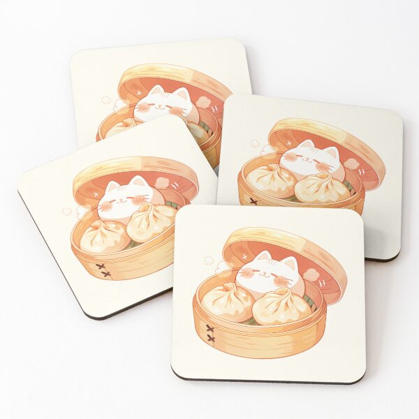 Item preview, Cat and Steamed Soup Dumplings designed and sold by NikoNekoDesigns.