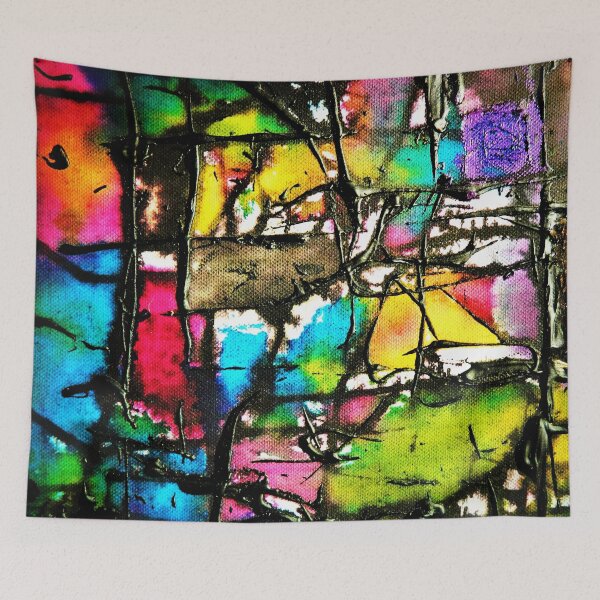Item preview, Stained Glass Canvass Print designed and sold by humanalien.